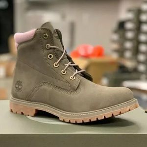 Timberland Women's Waterville 6 Inch Waterproof Olive Nubuck Boots A2GN2